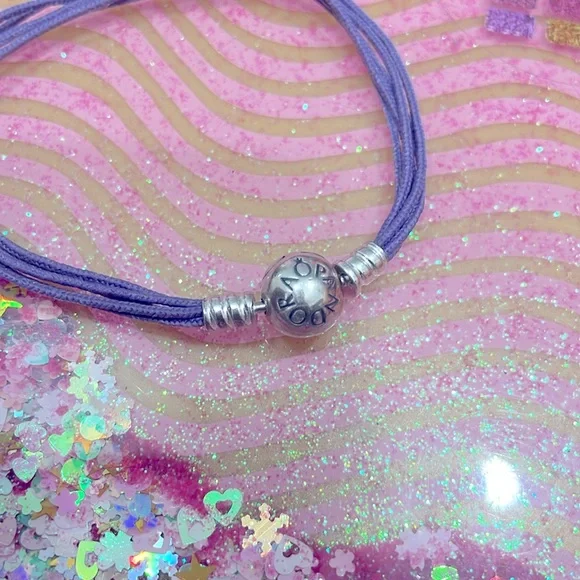 Pandora cord multi strand bracelet Violet - Picture 2 of 4